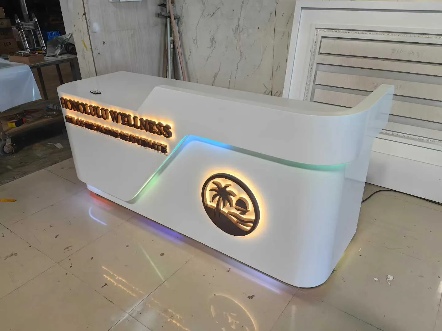 Reception counter commercial joinery