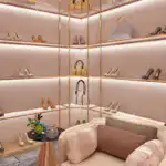 Customized Double-Sided Multi-Layer Light Duty Shoe Rack Display for Men's Girls' Shoes Commercial Mall Shelves Bag Cabinet