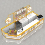 Shopping Mall Ice Cream Egg Vending Kiosk Display Cabinet Fruit Grab Fresh Juice Drinks Shop Counter Flash Rack Custom Island
