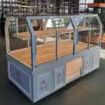 Customizable Commercial Bakery Showcase Display Cabinet Baking Paint Island Cabinet with LED Lighting for Mall Cake Shop Design