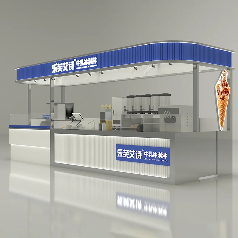H1d8c6204592b461c9cc7994ae34f1749E.webp Customized Double-Sided Metal Wood Display Cabinet Commercial Grade Light Duty Baking Paint Counter for Mall Fresh Showcases Ice - Image 1