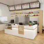 Minimally Modern Milk Tea Shop. bar Counter. Cashier. Restaurant. Baked Cake. Dessert. Coffee Shop. Corner Counter Customization