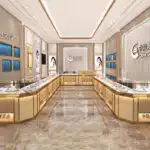 Customizable Modern Jewelry Display Cabinet with LED Lighting Gold Glass Counter Silver Jewelry Jade Watch Showcases