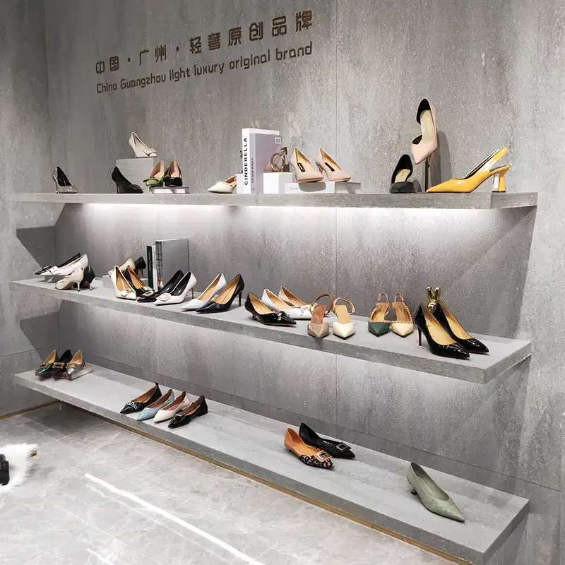 H40b72b030ee34ac1be099ea7fc7ed5e0I.png Direct Broadcast Customizable Organizer Shoe Store Bag Display Stand Beauty Salon Cosmetics Display Cabinet Sample Paint Display - Image 1