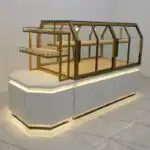Customizable Design Modern Bakery Island Counter Glass Showcase Display Cabinet for Shopping Mall Baking Cake Bread Retail Shop