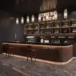 Custom Vintage Bar Pub Reception Desk Coffee Shop Hotel Hot Pot Restaurant Cash Register Counter Corner Front Desk Showcase