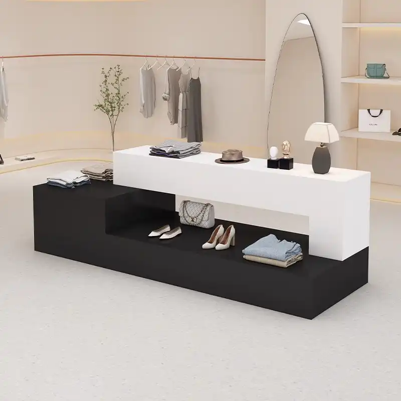 H5abde1e0d32f4b038e9f29cc07b66bb3l.jpg Nakashima Clothing Store Display Cabinet Mall Exhibition Hall Women's Cosmetics Shoes Bag Display Flow Table Product Showcases - Image 1