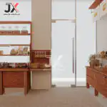 Factory Customized Display Cabinets Bread Cake Counter Pastry Shelves Retail Store Design Baking Businesses Glass Food Showcases