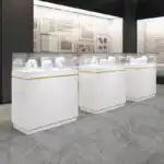 Customizable Company Exhibition Hall Showcase Paint Booth Museum Display Cabinet Jewelry Jade Glass Island Counter Shop Design
