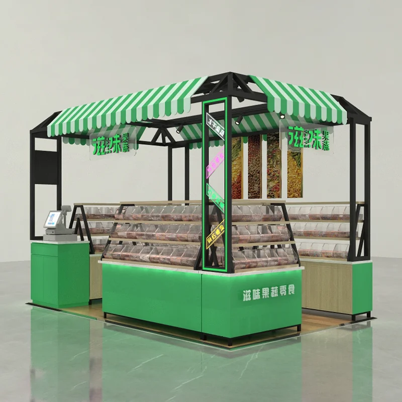H7fb6854126cf4910bd353828ce3026d9S.webp Mall Atrium Special Sale Double-Sided Snack Shelves Display Cabinets for Candies Jerky Fruit Food Island Cabinet - Image 1