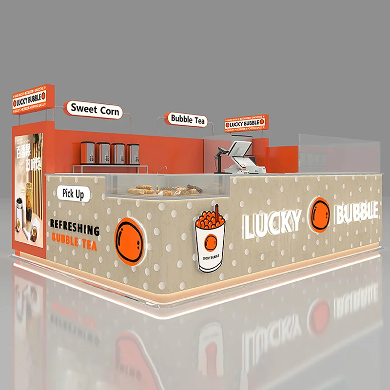 H88b43103c8ba4867ae14917729957f8au.webp Hot Drinks Cold Drinks Ice Cream Snacks Counter Milk Tea bar Operating Desk Shopping Malls by the Point Display Cabinet Custom - Image 1