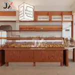 Custom Bakery Shop Cake Bread Wood Display Cabinet Shelf Showcase Stand Customized Display Cabinet and Showcase for Bakery Shop
