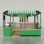 Mall Atrium Double-Sided Light Duty Snack Shelves Display Cabinets Supermarket Use-Fruit Candies Rack Special Sale Metallic