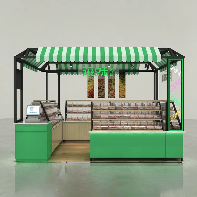 Hc9ce26ea930946fe9574e62a4b86b4f7o.webp Mall Atrium Double-Sided Light Duty Snack Shelves Display Cabinets Supermarket Use-Fruit Candies Rack Special Sale Metallic - Image 1