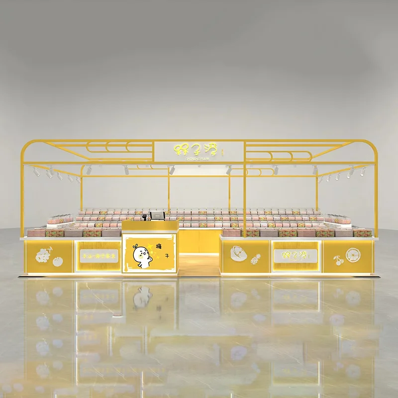 Hcb086aa1281a44c5a9df85d7f5130699x.webp Mall Atrium Network's Light-Duty Double-Sided Supermarket Shelves Red Display Case for Fruit Jerky Snack Candy Just Candy - Image 1