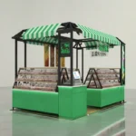 Mall Atrium Double-Sided Snack Shelves Display Cabinets Light Duty Metal Design Special Sale for Supermarket Fruit Jerky Food