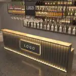Customizable Industrial Light Duty Iron Bar Clear Bar Cashier Corner Front Desk Milk Tea Shop Billiards Restaurant BBQ Bar-B-Q