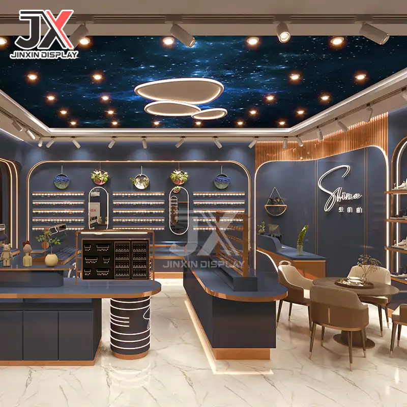Hd7a05b475bf246c797c2f733a9fe8cef3.jpg Customizable Retail Shop Design Store Mall Jewelry Showcase Display Cabinet Factory Custom Jade Artifacts Counter Furniture - Image 1