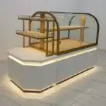 Customizable LED Glass Showcase Display Cabinet for Bakery Island Counter for Shopping Mall Baking Cake and Dim Sum Retail Shop