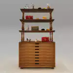 Jewelry Display Cabinet Solid Wood Nakajima Water Table Bag Jewelry Display Rack Shopping Mall Clothing Store Counter Shelves