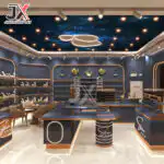 Customizable Factory Furniture-LED-Lit Retail Shop Design Store Mall Showcase Display Cabinet Custom Jade Artifacts Counter