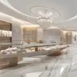 Customized LED MDF Display Cabinet for Jewelry Stores Including Jade Gold Silver Showcase Island Shelve Counter Retail Store