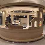 Customized Minimalist Reception Desk Coffee Shops Restaurants Bakeries Hotels Bars Made Glass Cashier Bread Cake Dessert Display photo review