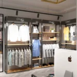 Men's Clothing Store Metallic Display Rack Art Network Red Shop Decoration Supermarket Floor Hanger Shelves Light Duty