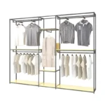 Single-Sided Heavy Duty Boutique Display Rack for Women/Men Store Table Clothes Rack for Clothing Shop Front for Display
