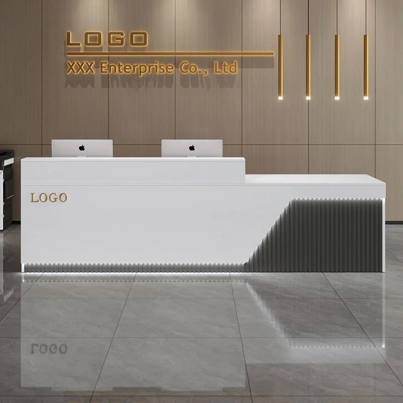H4472c3bfbe7f4d6aa8c30965f07e278cF.webp Restaurant Coffee Bar Counter for Company Reception Desk Beauty Salon and Shopping Mall Kiosk Cashier Checkout Counters - Image 1