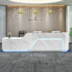 Modern Simple Company Reception Desk Office Desk Beauty Salon Counter Painted Cashier Store Counter Front Mall Hospital Hall