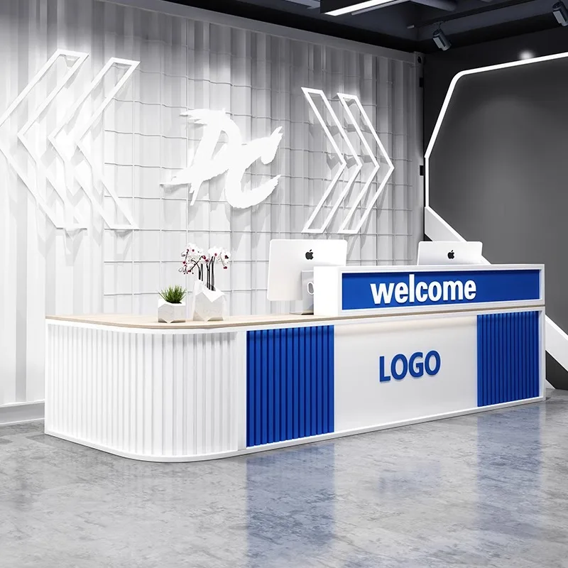 H6b73acd6ef3d46f4b9df30288f6f0583j.webp Online Popular Shop Checkout Counter Milk Tea Shop Coffee Shop Fashion bar bar Beauty Salon Company Front Desk Reception Desk - Image 1