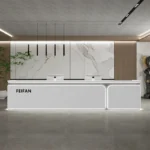 Modern Company Training Reception Desk for Coffee Restaurant Bar Counter Hotel Lobby Gym Shop Cash Register Checkout Counters