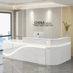 Company Reception Desk Curved Corner Baking bar Shopping Mall Hotel Restaurant bar Counter High-end Service Desk Cash Register