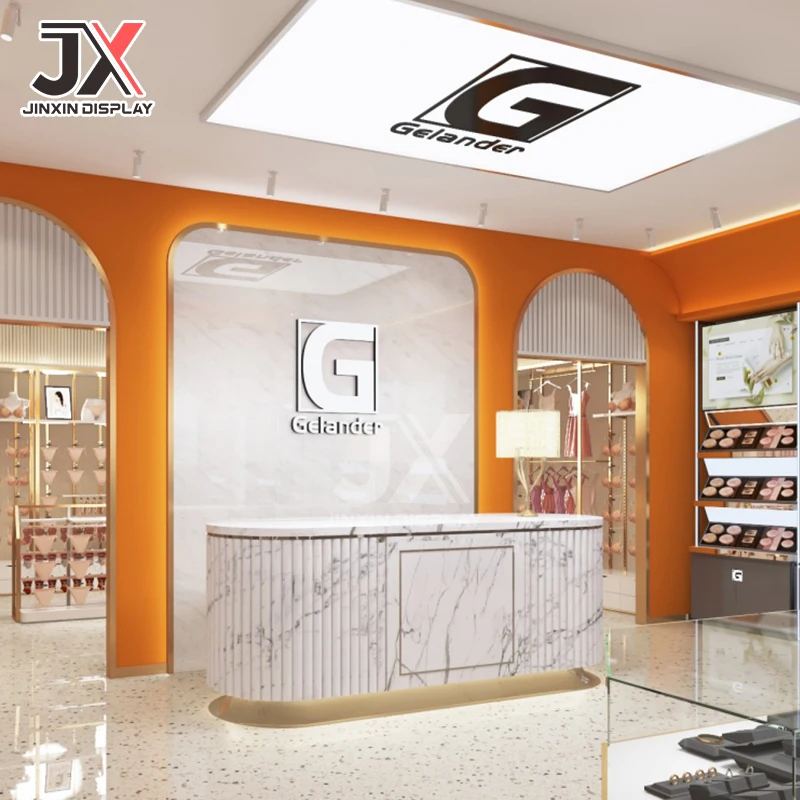 He7dafef7da9d4fdba29335295d1307270.webp Customizable Eco-Friendly Glass Showcases LED Lighting for Jewelry/Jade Ornaments Store Front Desk Reception Display Cabinets - Image 1