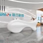 Custom Logo White Modern Design Checkout Counter Durable MDF Material Office Reception Front Lobby Supermarkets Retail Stores