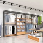 Men's Clothing Store Display Rack Iron Art Network Red Hanger with Cabinet Supermarket Rack for Shop Decoration